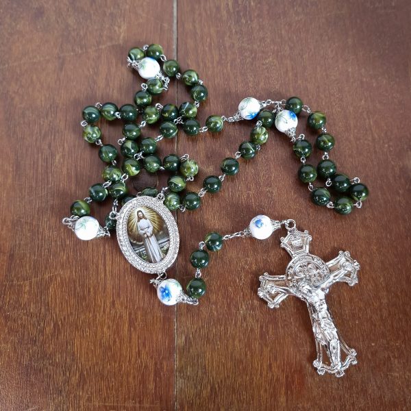 Terço de Nossa Senhora das Lágrimas e Jesus Manietado super luxo