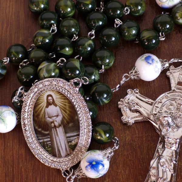 Terço de Nossa Senhora das Lágrimas e Jesus Manietado super luxo - Image 2
