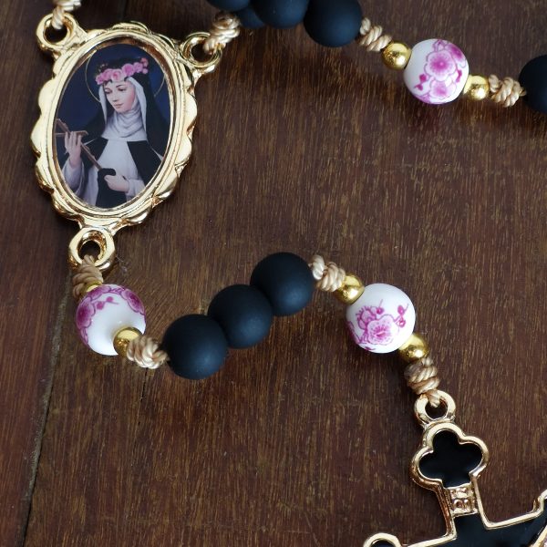 Terço Santa Rita de Cassia preto - Image 3